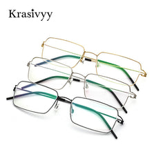 Load image into Gallery viewer, Krasivyy Square Glasses Frame Women Titanium Alloy Myopia Prescription Eyeglasses Men 2023 Korean Screwless Opical Eyewear