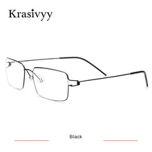 Load image into Gallery viewer, Krasivyy Square Glasses Frame Women Titanium Alloy Myopia Prescription Eyeglasses Men 2023 Korean Screwless Opical Eyewear
