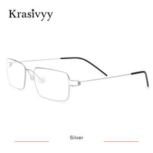 Load image into Gallery viewer, Krasivyy Square Glasses Frame Women Titanium Alloy Myopia Prescription Eyeglasses Men 2023 Korean Screwless Opical Eyewear