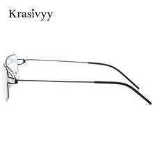 Load image into Gallery viewer, Krasivyy Square Glasses Frame Women Titanium Alloy Myopia Prescription Eyeglasses Men 2023 Korean Screwless Opical Eyewear