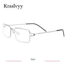 Load image into Gallery viewer, Krasivyy Square Glasses Frame Women Titanium Alloy Myopia Prescription Eyeglasses Men 2023 Korean Screwless Opical Eyewear