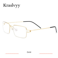 Load image into Gallery viewer, Krasivyy Square Glasses Frame Women Titanium Alloy Myopia Prescription Eyeglasses Men 2023 Korean Screwless Opical Eyewear