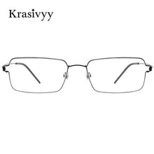 Load image into Gallery viewer, Krasivyy Square Glasses Frame Women Titanium Alloy Myopia Prescription Eyeglasses Men 2023 Korean Screwless Opical Eyewear