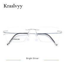 Load image into Gallery viewer, Krasivyy Titanium Glasses Frame Men 2023 European Design Square Rimless Prescription Eyeglasses Eyewear Frame for Women