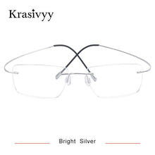 Load image into Gallery viewer, Krasivyy Ultralight Rimless Glasses Frame Men Pure Titanium Optical Prescription Eyeglasses Male 2023 Myopia Square Eyewear