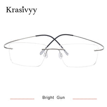 Load image into Gallery viewer, Krasivyy Ultralight Rimless Glasses Frame Men Pure Titanium Optical Prescription Eyeglasses Male 2023 Myopia Square Eyewear