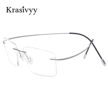 Load image into Gallery viewer, Krasivyy Ultralight Rimless Glasses Frame Men Pure Titanium Optical Prescription Eyeglasses Male 2023 Myopia Square Eyewear
