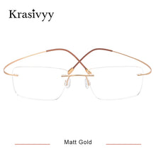 Load image into Gallery viewer, Krasivyy Ultralight Rimless Glasses Frame Men Pure Titanium Optical Prescription Eyeglasses Male 2023 Myopia Square Eyewear