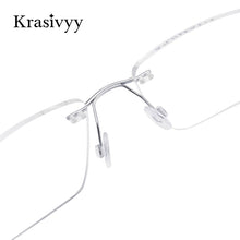 Load image into Gallery viewer, Krasivyy Ultralight Rimless Glasses Frame Men Pure Titanium Optical Prescription Eyeglasses Male 2023 Myopia Square Eyewear