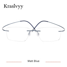 Load image into Gallery viewer, Krasivyy Ultralight Rimless Glasses Frame Men Pure Titanium Optical Prescription Eyeglasses Male 2023 Myopia Square Eyewear