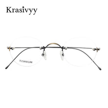Load image into Gallery viewer, Krasivyy Vintage Round Rimless Eyewear Men B Titanium Design Korean European Optical Prescription Eyeglasses Women Glasses Frame