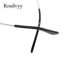 Load image into Gallery viewer, Krasivyy Vintage Round Rimless Glasses Frame Women B Titanium Myopia Optical Prescription Eyeglasses Men New Screwless Eyewear