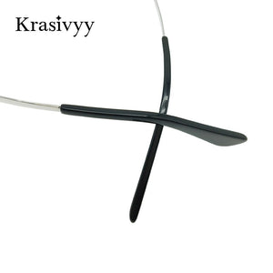 Krasivyy Vintage Round Rimless Glasses Frame Women B Titanium Myopia Optical Prescription Eyeglasses Men New Screwless Eyewear
