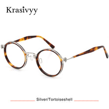 Load image into Gallery viewer, Krasivyy Vintage Titanium Eyeglasses Frame Men Round Myopia Prescription Glasses Women Retro Italy  Brand Optical Eyewear