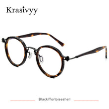 Load image into Gallery viewer, Krasivyy Vintage Titanium Eyeglasses Frame Men Round Myopia Prescription Glasses Women Retro Italy  Brand Optical Eyewear