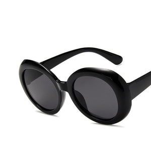 Kurt Cobai Style Oval UV400 Sunglasses Women Vintage Retro Round Frame White Mens Sun Glasses Red Hip Hop Clear Glasses