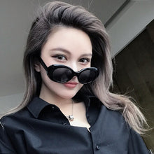 Load image into Gallery viewer, Kurt Cobai Style Oval UV400 Sunglasses Women Vintage Retro Round Frame White Mens Sun Glasses Red Hip Hop Clear Glasses