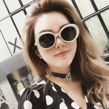 Load image into Gallery viewer, Kurt Cobai Style Oval UV400 Sunglasses Women Vintage Retro Round Frame White Mens Sun Glasses Red Hip Hop Clear Glasses