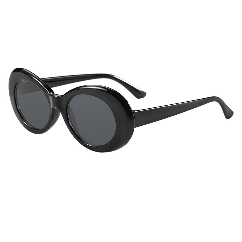 Kurt Cobain Classic oval sunglasses men and women retro  sunglasses white black goggles