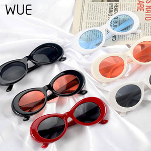 Kurt Cobain Classic oval sunglasses men and women retro  sunglasses white black goggles