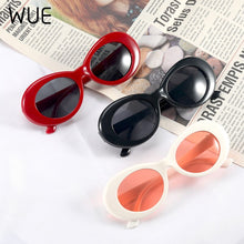 Load image into Gallery viewer, Kurt Cobain Classic oval sunglasses men and women retro  sunglasses white black goggles