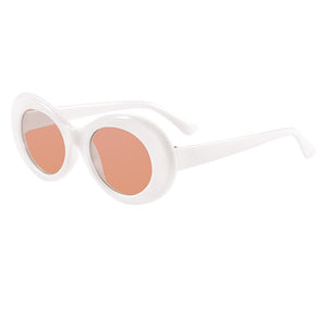 Kurt Cobain Classic oval sunglasses men and women retro  sunglasses white black goggles