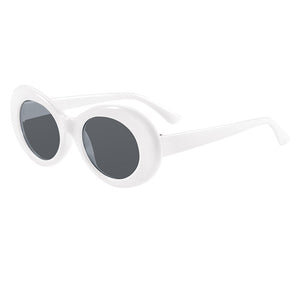 Kurt Cobain Classic oval sunglasses men and women retro  sunglasses white black goggles