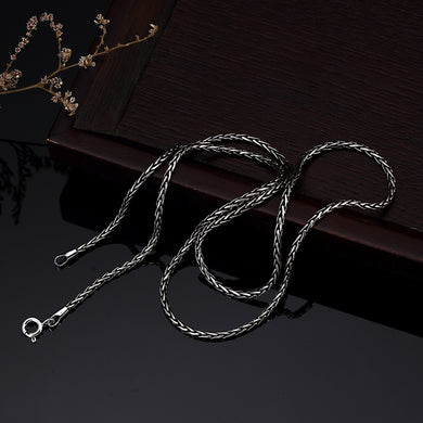 Nuova moda disponibile Collana a catena in argento sterling 925 reale Collana da donna in tessuto europeo e americano da 45 cm Gioielli da 18 pollici
