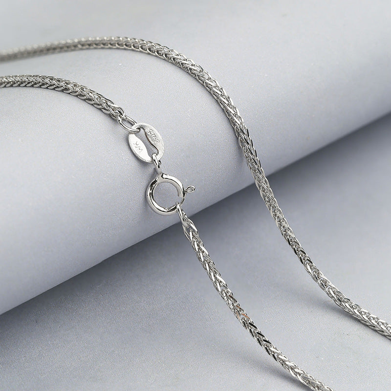 Nuova moda disponibile Reale 925 Sterling Silver Slim Chopin Collana a catena Donna Uomo Bambini 40/45 cm Gioielli da 18 pollici 