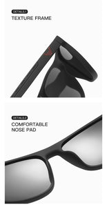 LAMOFUR 2023 Polarized Square Sunglasses For Men Fishing Riding Sunglasses Men's Street Selfie Trend Glasses 1909