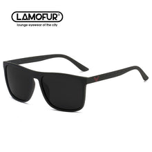 Load image into Gallery viewer, LAMOFUR 2023 Polarized Square Sunglasses For Men Fishing Riding Sunglasses Men&#39;s Street Selfie Trend Glasses 1909