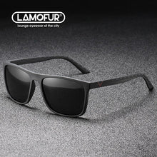 Load image into Gallery viewer, LAMOFUR 2023 Polarized Square Sunglasses For Men Fishing Riding Sunglasses Men&#39;s Street Selfie Trend Glasses 1909