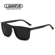 Load image into Gallery viewer, LAMOFUR 2023 Polarized Square Sunglasses For Men Fishing Riding Sunglasses Men&#39;s Street Selfie Trend Glasses 1909