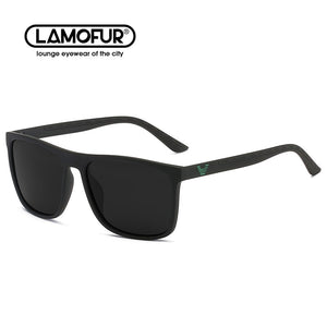 LAMOFUR 2023 Polarized Square Sunglasses For Men Fishing Riding Sunglasses Men's Street Selfie Trend Glasses 1909