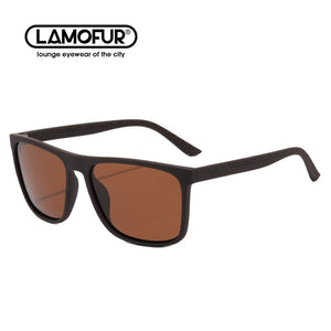 LAMOFUR 2023 Polarized Square Sunglasses For Men Fishing Riding Sunglasses Men's Street Selfie Trend Glasses 1909