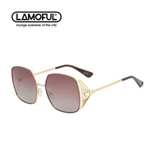 Load image into Gallery viewer, LAMOFUR 2023 borde de Metal mujeres gafas de sol de diseño 2023 anteojos de sol de moda para mujeres Vintage de aleación de diseñador clásico 50006