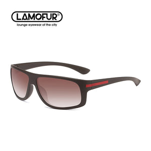 LAMOFUR Occhiali da sole polarizzati con montatura rettangolare per PC di design di marca per donna Occhiali da sole da pesca per guida all'aperto per uomo 2915