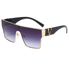 Load image into Gallery viewer, LAMOFUR  Gradient Square Sunglasses Men Women Flat Top One-Lens Sun Glasses Women Brand Designer 2023 UV400 10086