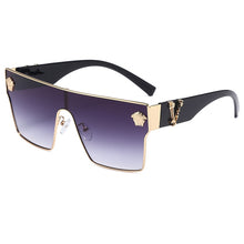 Load image into Gallery viewer, LAMOFUR  Gradient Square Sunglasses Men Women Flat Top One-Lens Sun Glasses Women Brand Designer 2023 UV400 10086