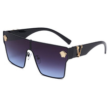 Load image into Gallery viewer, LAMOFUR  Gradient Square Sunglasses Men Women Flat Top One-Lens Sun Glasses Women Brand Designer 2023 UV400 10086