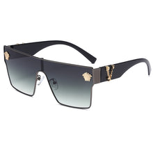 Load image into Gallery viewer, LAMOFUR  Gradient Square Sunglasses Men Women Flat Top One-Lens Sun Glasses Women Brand Designer 2023 UV400 10086