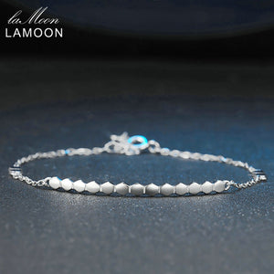 2017 New 3*40mm Honeycomb 100% Real 925 Sterling Sliver Fine Jewelry Chain Charm Bracelet for Women Girl Gift LMHY016