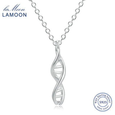 2017 New Spiral DNA Shaped Chain Necklace 925-Sterling-Silver S925 Fine Jewelry for Women & Girl Wedding LMNY069