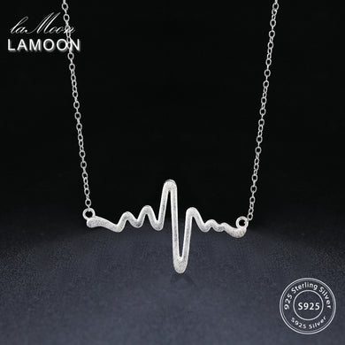 2017 Trafilatura Elettrocardiogramma Collana a catena ondulata in argento sterling 925 S925 Gioielleria raffinata per le donne Matrimonio LMNY010 