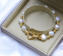 Carica l'immagine nel visualizzatore di Gallery, LAN CAI 2018 New Arrival Baroque Natural Pearl Love bracelets White/Pink/Grey baroque pearl beads bracelet for Women