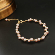 Carica l'immagine nel visualizzatore di Gallery, LAN CAI Baroque Natural pearl beads Bracelet For Women Adjustable Pearl Bracelets &amp; Bangle Office Style Fine Jewelry