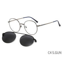 Load image into Gallery viewer, LANSSY Magnetic Polarized Clip On Sunglasses Women Men Round Glasses Frame Optical Myopia Eyeglasses Prescription Eyewear