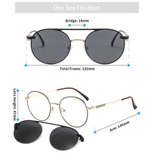Load image into Gallery viewer, LANSSY Magnetic Polarized Clip On Sunglasses Women Men Round Glasses Frame Optical Myopia Eyeglasses Prescription Eyewear