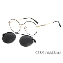 Load image into Gallery viewer, LANSSY Magnetic Polarized Clip On Sunglasses Women Men Round Glasses Frame Optical Myopia Eyeglasses Prescription Eyewear