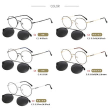 Load image into Gallery viewer, LANSSY Magnetic Polarized Clip On Sunglasses Women Men Round Glasses Frame Optical Myopia Eyeglasses Prescription Eyewear